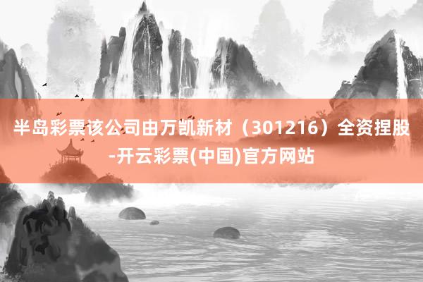 半岛彩票该公司由万凯新材（301216）全资捏股-开云彩票(中国)官方网站
